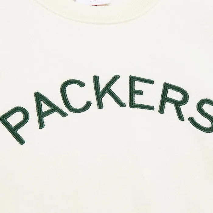 Hoodies and Sweatshirts Men Mitchell and Ness Heritage Fleece Crew Vintage Logo Green Bay Packers Hoodies and Sweatshirts Men Mitchell and Ness Heritage Fleece Crew Vintage Logo Green Bay Packers