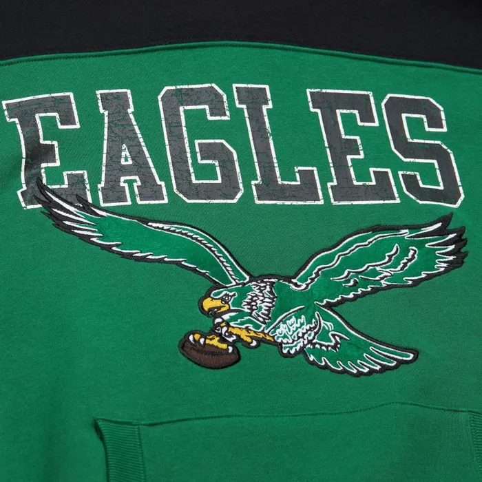 Hoodies and Sweatshirts Men Mitchell and Ness Off Field SS Hoodie Vintage Logo Philadelphia Eagles Hoodies and Sweatshirts Men Mitchell and Ness Off Field SS Hoodie Vintage Logo Philadelphia Eagles