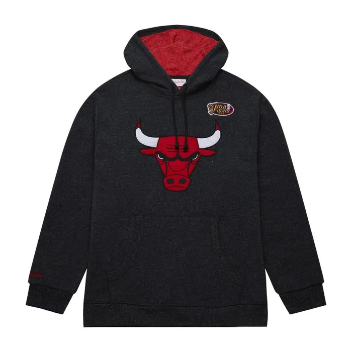 Hoodies and Sweatshirts Men Mitchell and Ness Snow Washed Fleece Hoodie Chicago Bulls