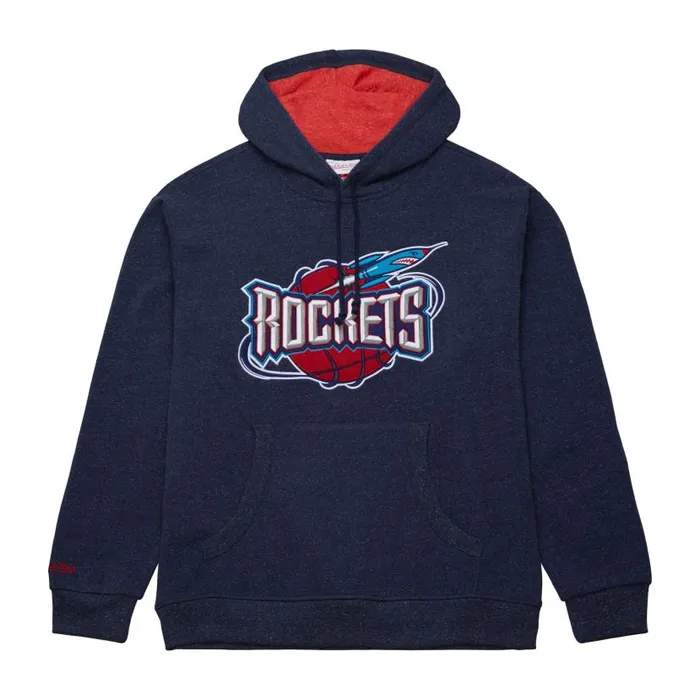 Hoodies and Sweatshirts Men Mitchell and Ness Snow Washed Fleece Hoodie Houston Rockets