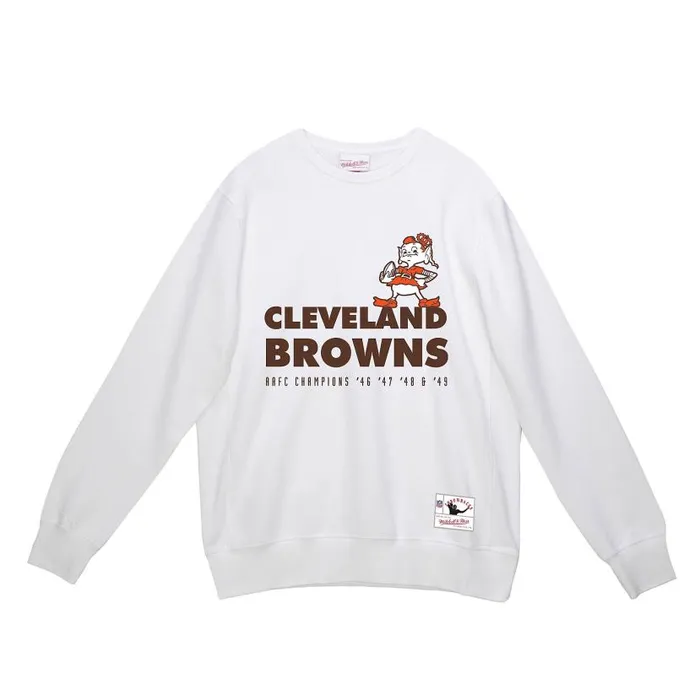 Hoodies and Sweatshirts Men Mitchell and Ness Team Basic 2 Crew Cleveland Browns