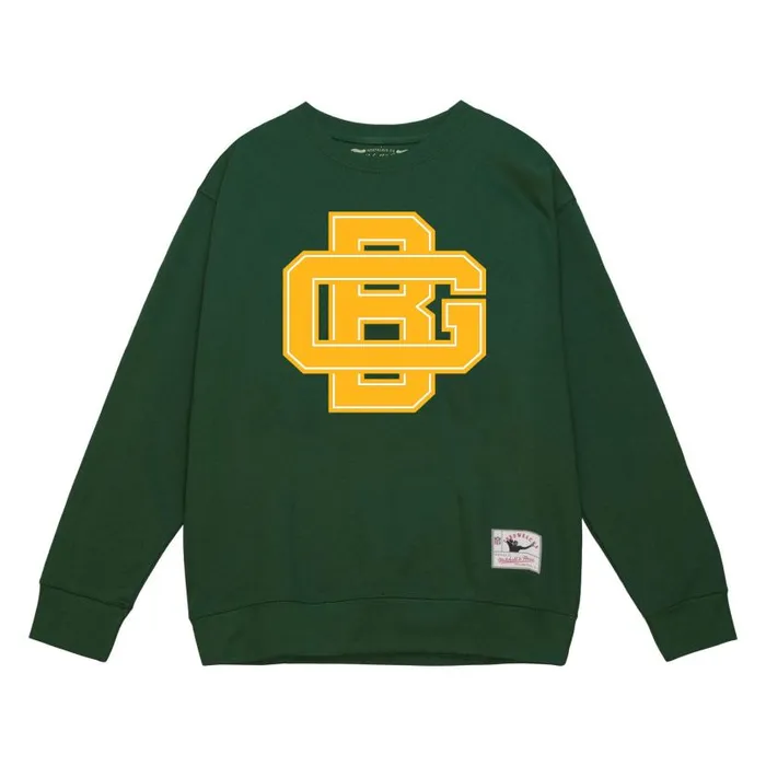 Hoodies and Sweatshirts Men Mitchell and Ness Team Basic 2 Crew Green Bay Packers