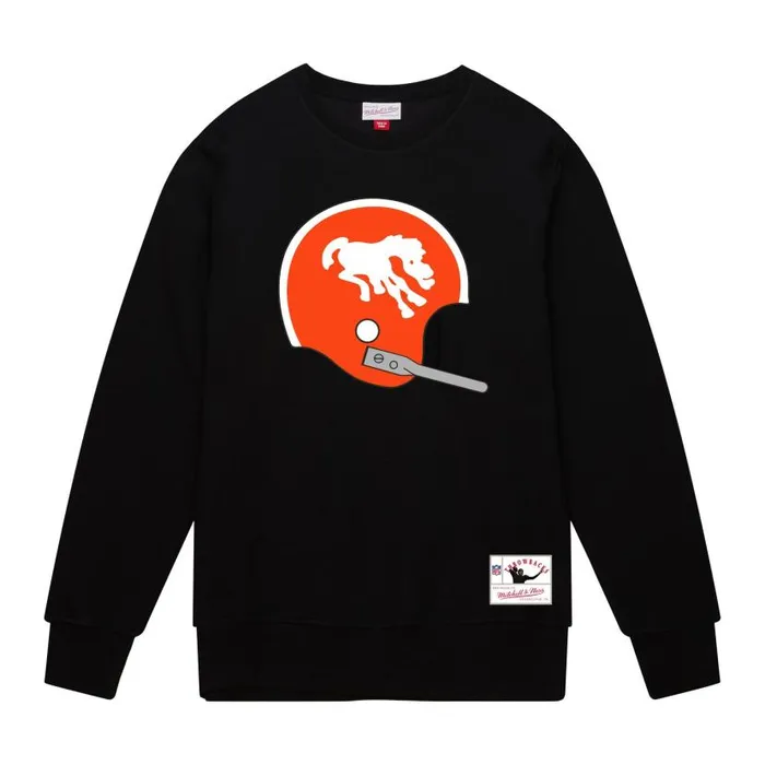Hoodies and Sweatshirts Men Mitchell and Ness Team Helmet 2 Crew Denver Broncos