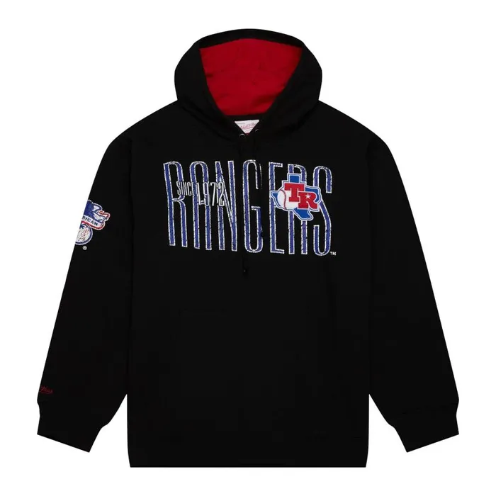 Hoodies and Sweatshirts Men Mitchell and Ness Team OG Fleece Hoodie Texas Rangers