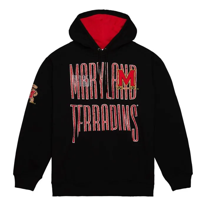 Hoodies and Sweatshirts Men Mitchell and Ness Team OG Fleece Hoodie University Of Maryland Hoodies and Sweatshirts Men Mitchell and Ness Team OG Fleece Hoodie University Of Maryland