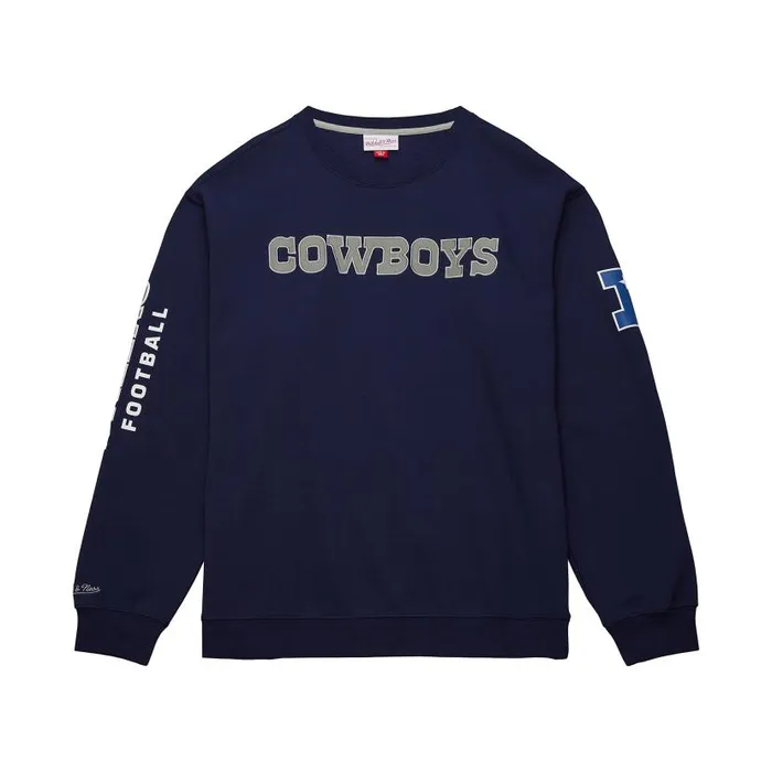 Hoodies and Sweatshirts Men Mitchell and Ness There And Back Fleece Crew Dallas Cowboys Hoodies and Sweatshirts Men Mitchell and Ness There And Back Fleece Crew Dallas Cowboys