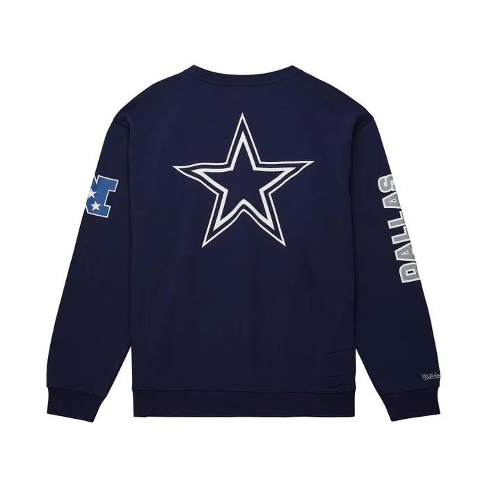 Hoodies and Sweatshirts Men Mitchell and Ness There And Back Fleece Crew Dallas Cowboys Hoodies and Sweatshirts Men Mitchell and Ness There And Back Fleece Crew Dallas Cowboys
