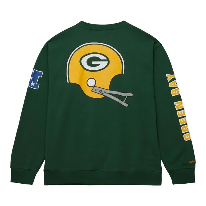 Hoodies and Sweatshirts Men Mitchell and Ness There And Back Fleece Crew Green Bay Packers Hoodies and Sweatshirts Men Mitchell and Ness There And Back Fleece Crew Green Bay Packers