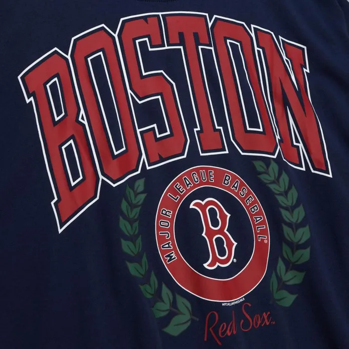 Hoodies and Sweatshirts Women Mitchell and Ness Womens Logo Lt Crew 20 Boston Red Sox