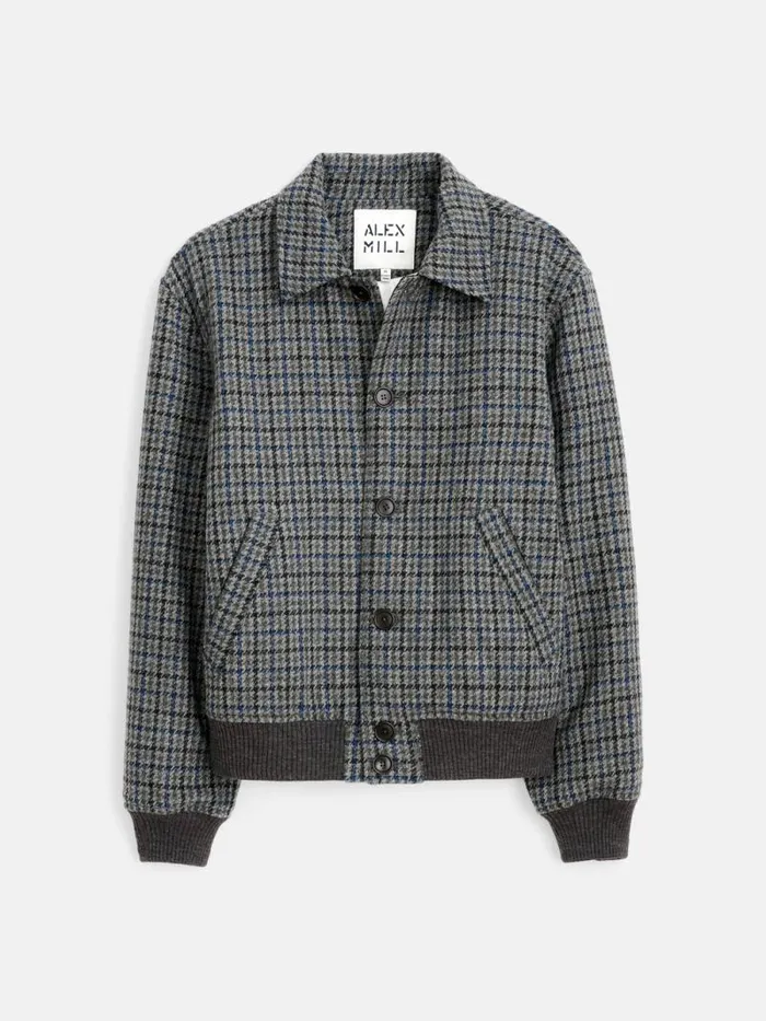 Houndstooth Bomber Men Alex Mill Jackets Coats