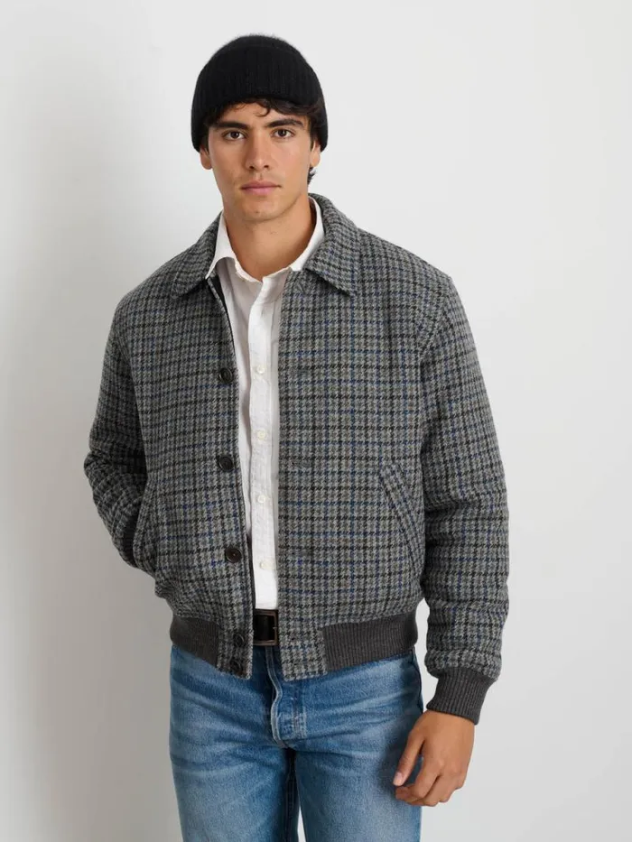 Houndstooth Bomber Men Alex Mill Jackets Coats