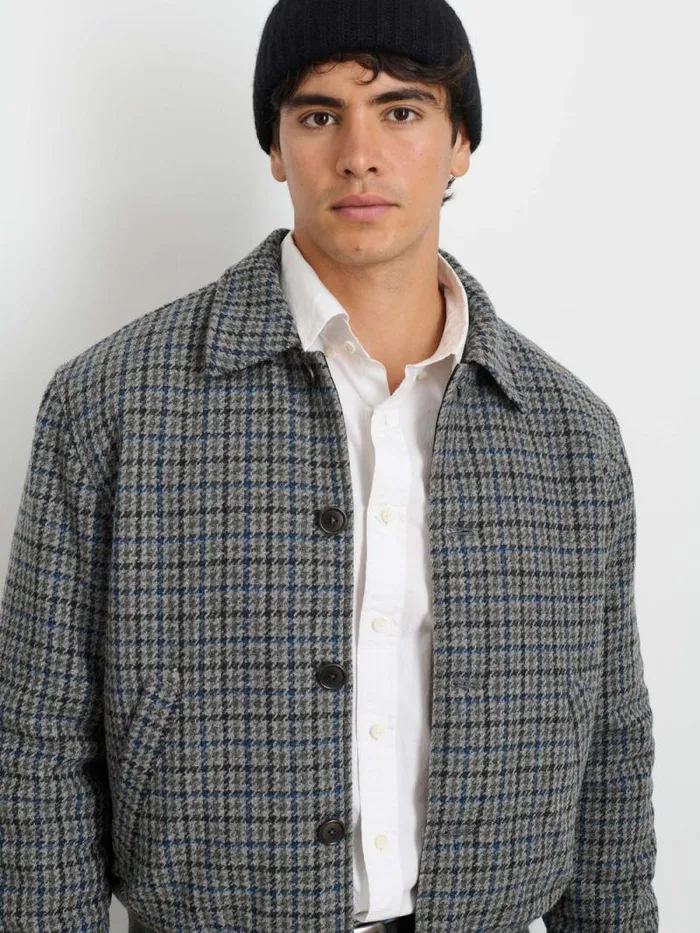 Houndstooth Bomber Men Alex Mill Jackets Coats