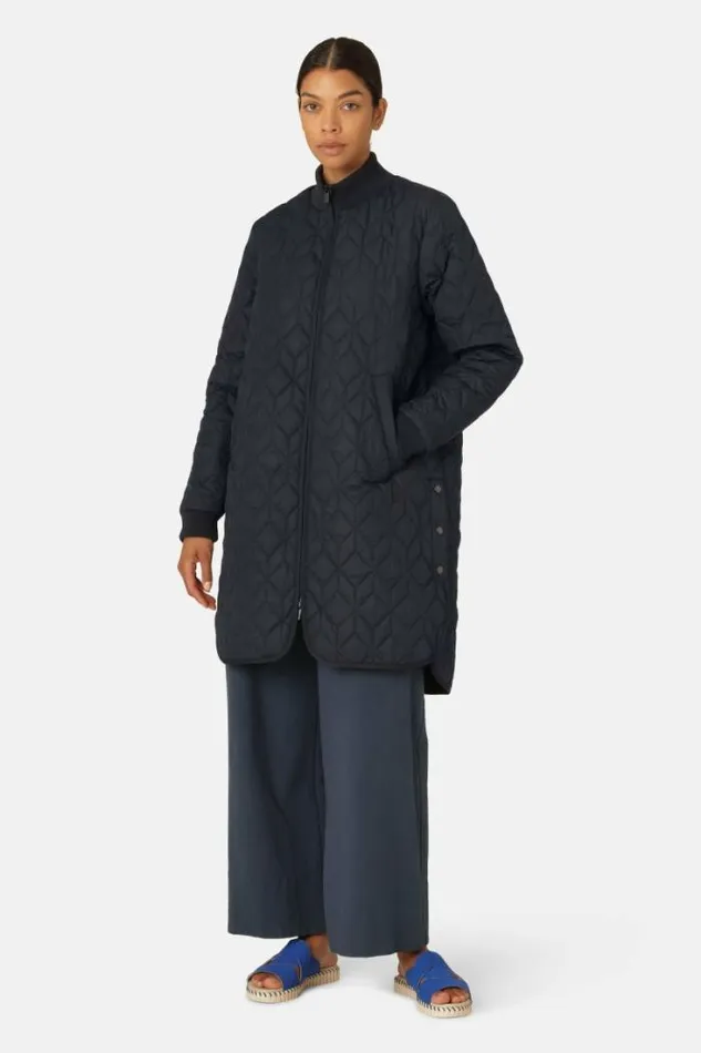Ilse Jacobsen Padded Quilt Coat Dark Indigo 8211 Women