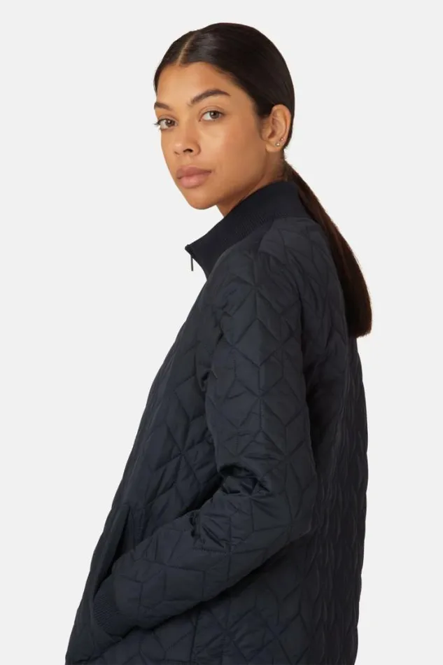 Ilse Jacobsen Padded Quilt Coat Dark Indigo 8211 Women
