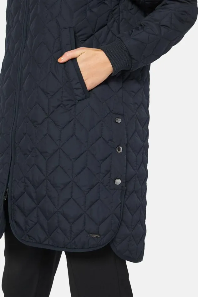 Ilse Jacobsen Padded Quilt Coat Dark Indigo 8211 Women