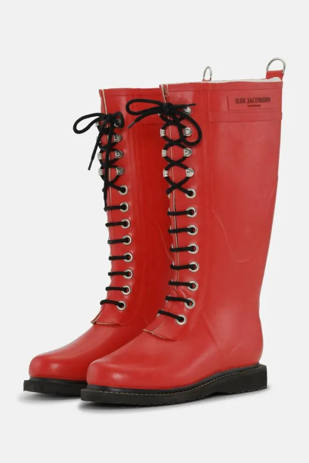 Ilse Jacobsen Rainboots Long Long Rubber Boots Deep Red 8211 Women