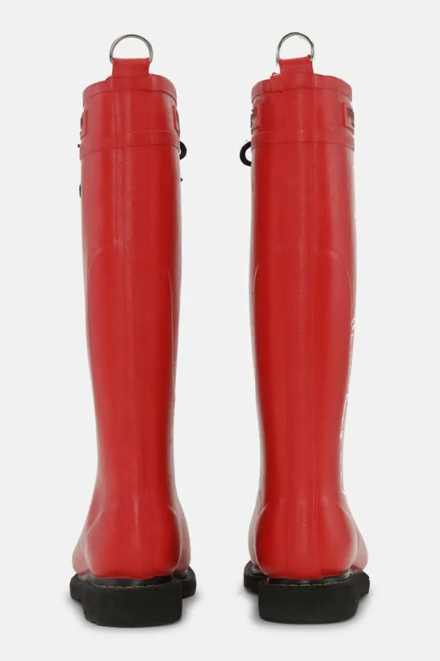 Ilse Jacobsen Rainboots Long Long Rubber Boots Deep Red 8211 Women