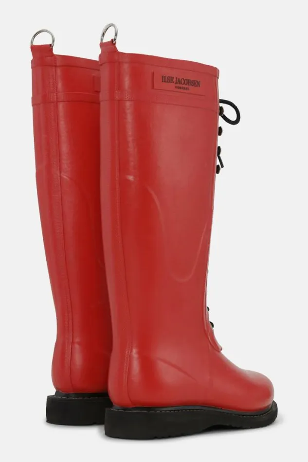 Ilse Jacobsen Rainboots Long Long Rubber Boots Deep Red 8211 Women