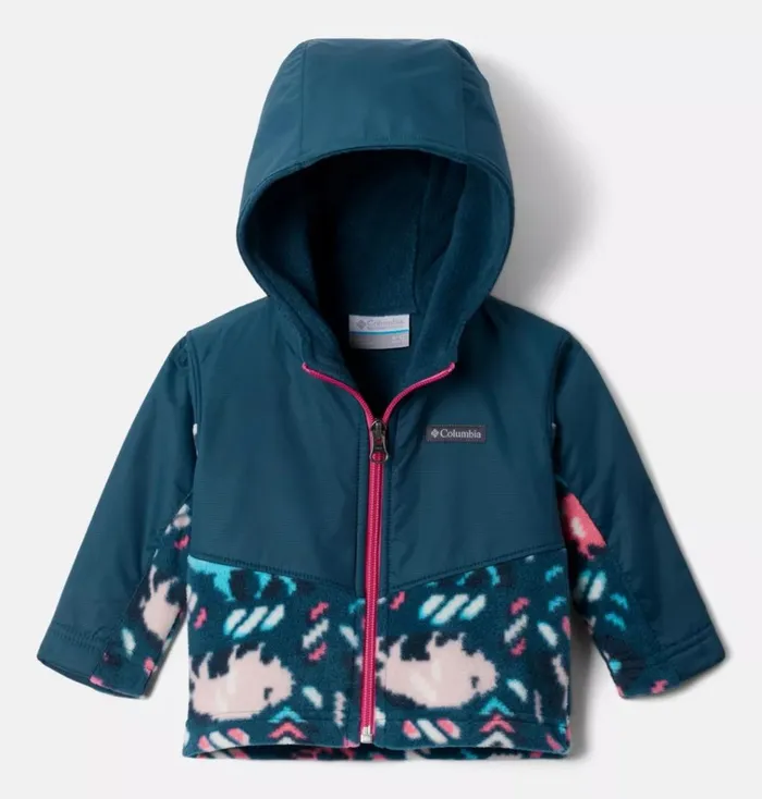 Infant Steens Mountain Overlay Hooded Jacket Camellia Rose Buffaloroam Night Wave Kids Columbia Sportswear Fleece Infant Steens Mountain Overlay Hooded Jacket Camellia Rose Buffaloroam Night Wave Kids Columbia Sportswear Fleece
