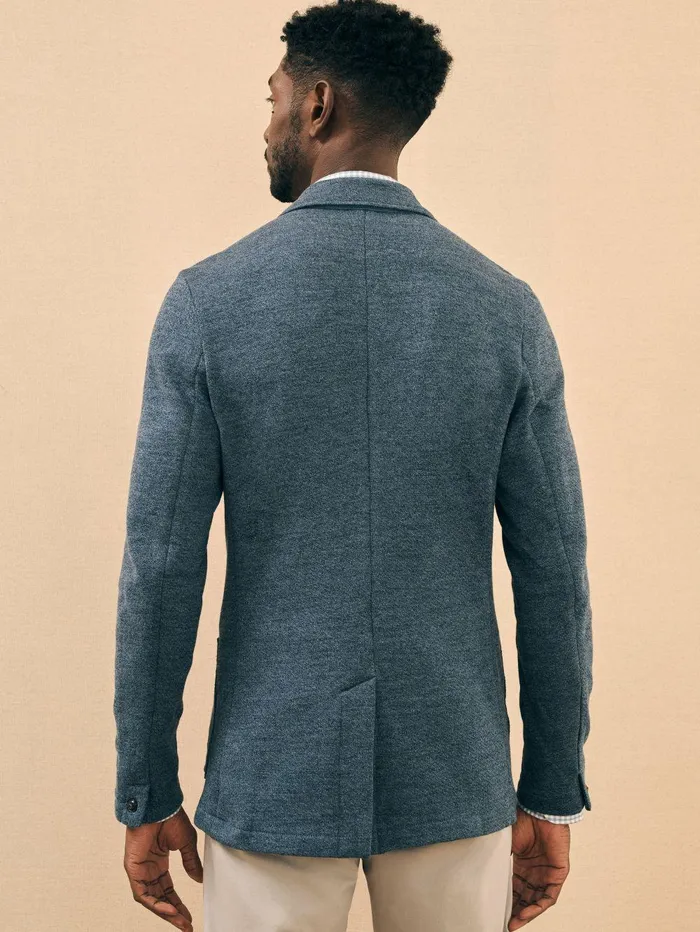 Inlet Knit Blazer Tall 8211 Deep Navy Melange Deep Navy Melange Women Faherty Overalls and Jumpsuits
