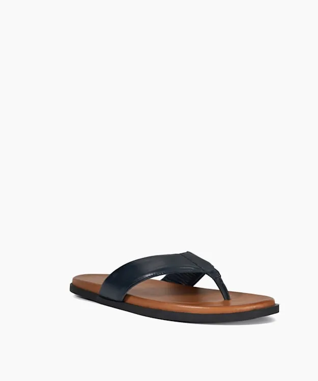 Inspires Navy Leather ToePost Sandals Dune London Blue Men Dune London Leather Sandals Inspires Navy Leather ToePost Sandals Dune London Blue Men Dune London Leather Sandals
