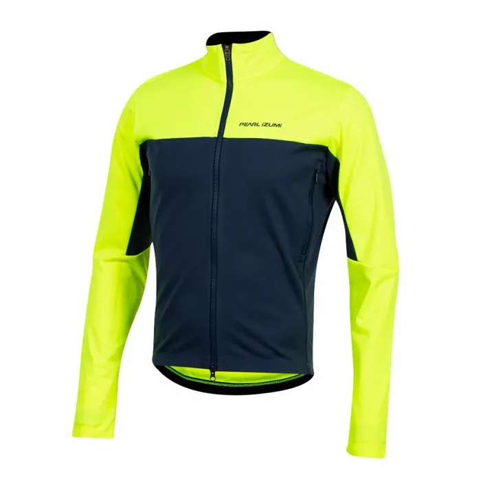 Interval AmFIB Jacket Screaming Yellownavy Men PEARL IZUMi Road