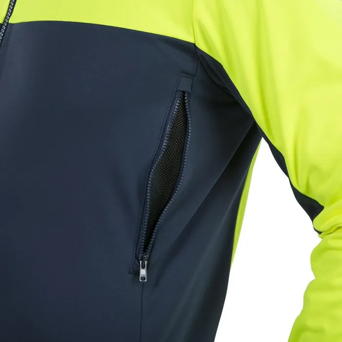 Interval AmFIB Jacket Screaming Yellownavy Men PEARL IZUMi Road