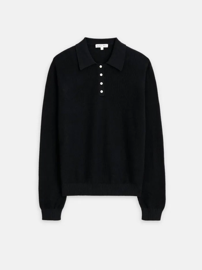 Jac Polo Sweater Black Women Alex Mill Sweaters