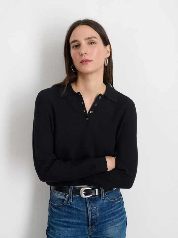 Jac Polo Sweater Black Women Alex Mill Sweaters