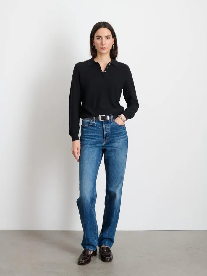Jac Polo Sweater Black Women Alex Mill Sweaters