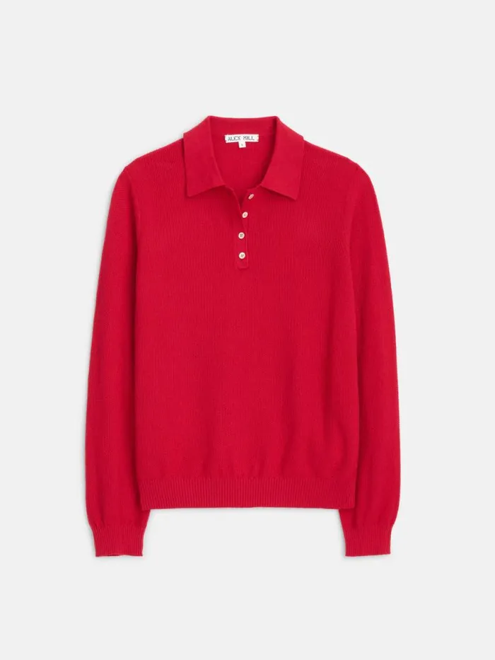 Jac Polo Sweater Red Women Alex Mill Sweaters