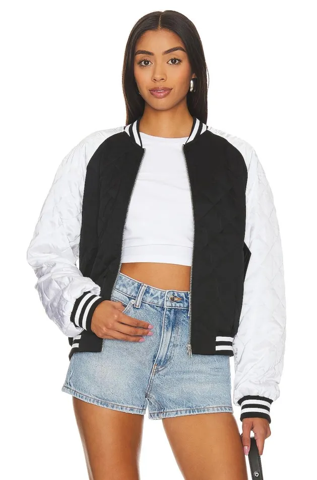 Jackets and Coats Women Lovers and Friends Miri Bomber Jacket White and Black