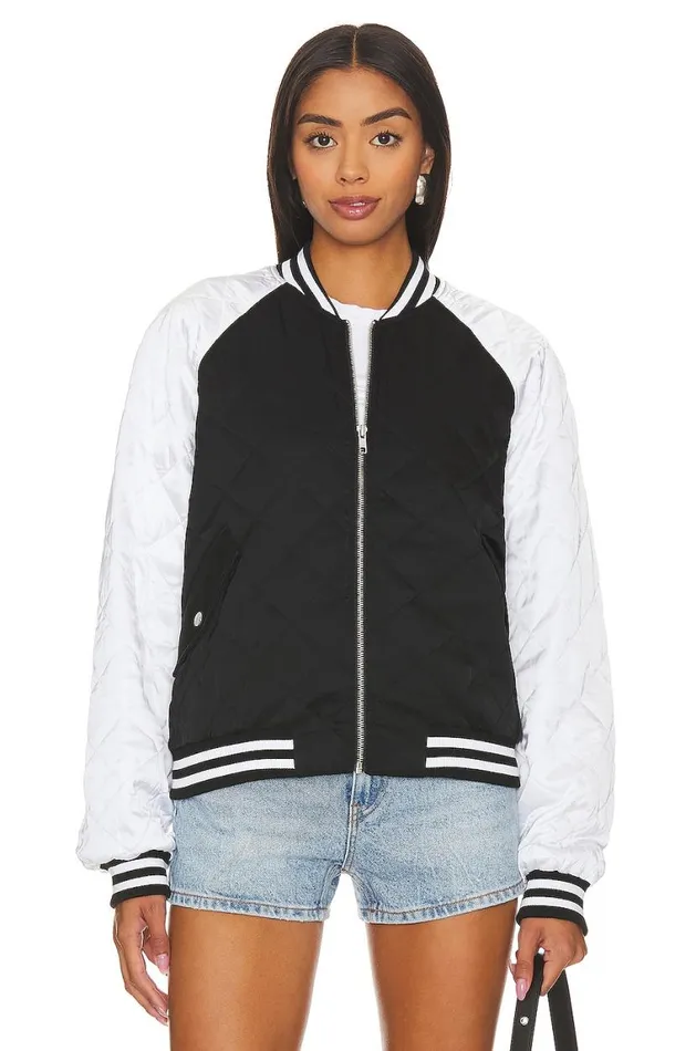 Jackets and Coats Women Lovers and Friends Miri Bomber Jacket White and Black