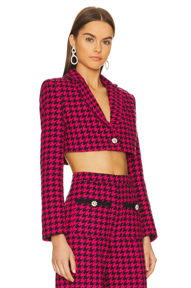 Jackets and Coats Women Lovers and Friends Nadja Cropped Jacket Black and Pink