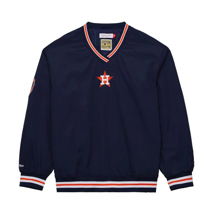 Jackets and Outerwear Men Mitchell and Ness Classic Nylon Pullover Vintage Logo Houston Astros Jackets and Outerwear Men Mitchell and Ness Classic Nylon Pullover Vintage Logo Houston Astros