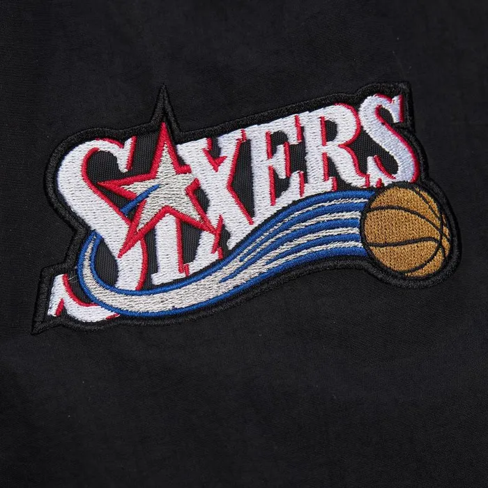 Jackets and Outerwear Men Mitchell and Ness Classic Nylon Pullover Vintage Logo Philadelphia 76ers Jackets and Outerwear Men Mitchell and Ness Classic Nylon Pullover Vintage Logo Philadelphia 76ers