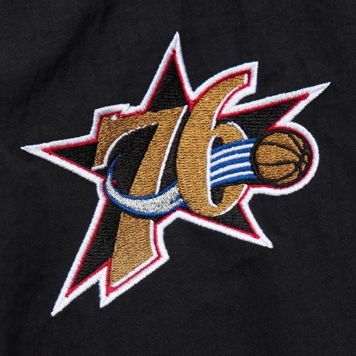 Jackets and Outerwear Men Mitchell and Ness Classic Nylon Pullover Vintage Logo Philadelphia 76ers Jackets and Outerwear Men Mitchell and Ness Classic Nylon Pullover Vintage Logo Philadelphia 76ers