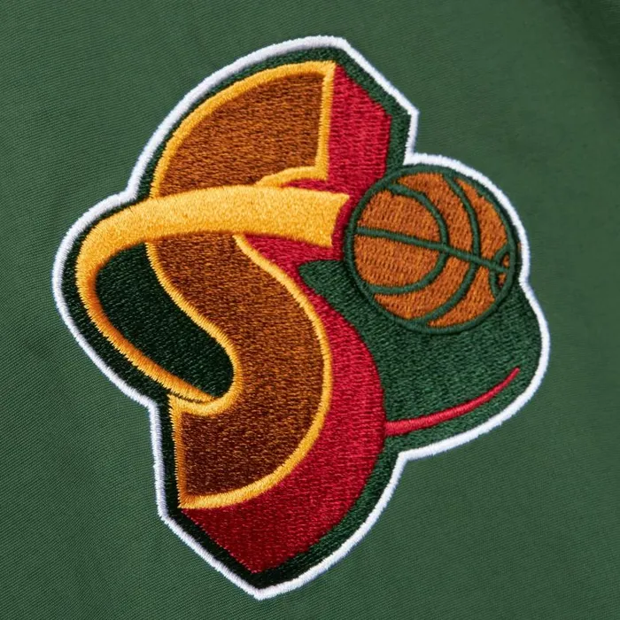 Jackets and Outerwear Men Mitchell and Ness Classic Nylon Pullover Vintage Logo Seattle Supersonics Jackets and Outerwear Men Mitchell and Ness Classic Nylon Pullover Vintage Logo Seattle Supersonics