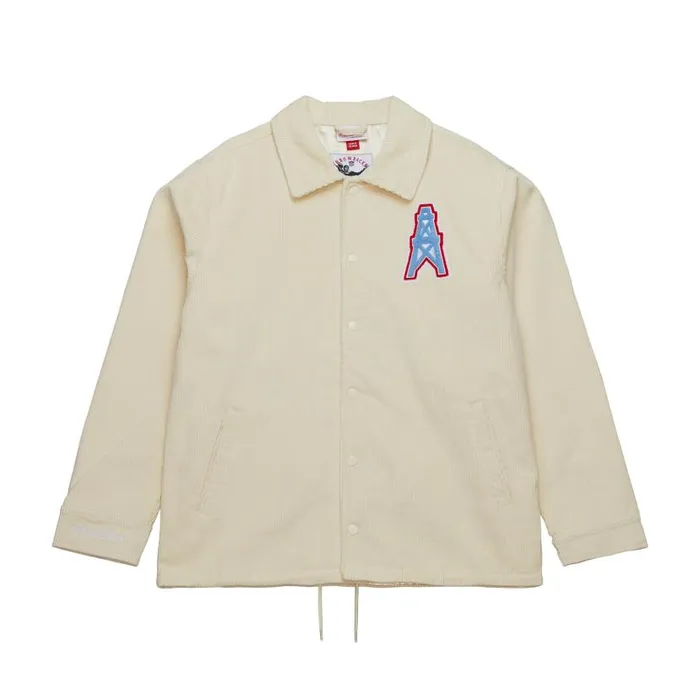 Jackets and Outerwear Men Mitchell and Ness Collegiate Coaches Jacket Tennessee Titans