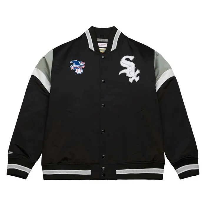Jackets and Outerwear Men Mitchell and Ness Heavyweight Satin Jacket Chicago White Sox