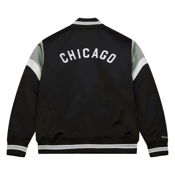 Jackets and Outerwear Men Mitchell and Ness Heavyweight Satin Jacket Chicago White Sox Jackets and Outerwear Men Mitchell and Ness Heavyweight Satin Jacket Chicago White Sox