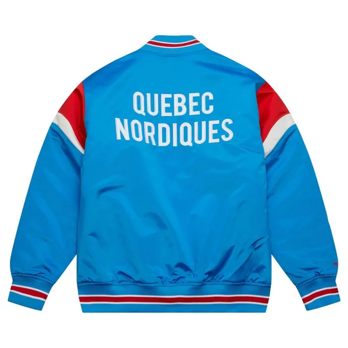 Jackets and Outerwear Men Mitchell and Ness Heavyweight Satin Jacket Quebec Nordiques Jackets and Outerwear Men Mitchell and Ness Heavyweight Satin Jacket Quebec Nordiques
