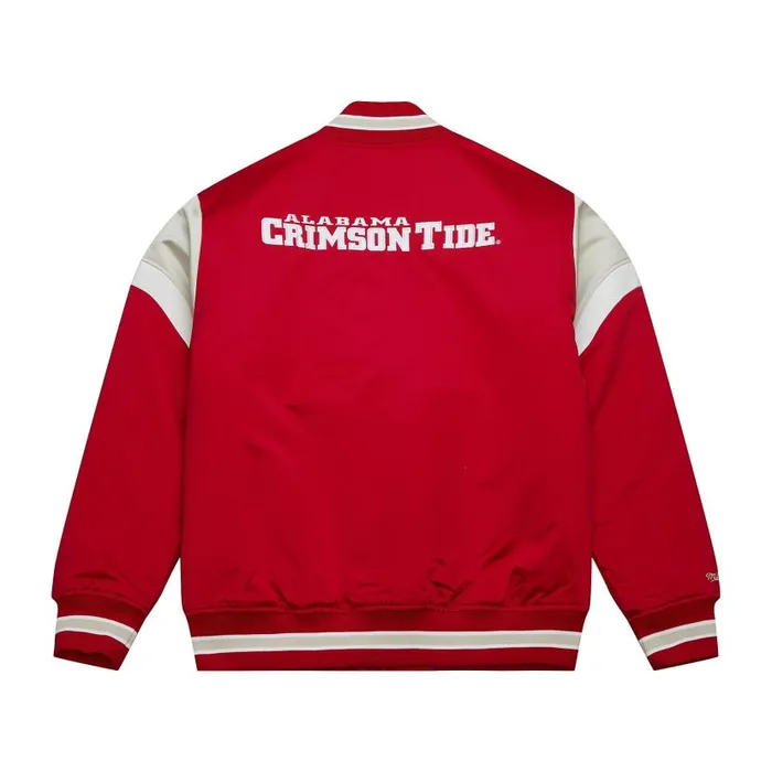Jackets and Outerwear Men Mitchell and Ness Heavyweight Satin Jacket University Of Alabama Jackets and Outerwear Men Mitchell and Ness Heavyweight Satin Jacket University Of Alabama