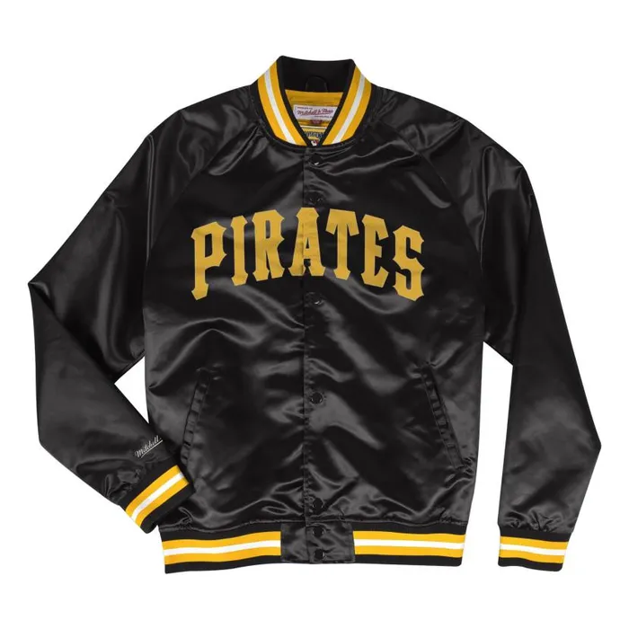 Jackets and Outerwear Men Mitchell and Ness Lightweight Satin Jacket Pittsburgh Pirates Jackets and Outerwear Men Mitchell and Ness Lightweight Satin Jacket Pittsburgh Pirates