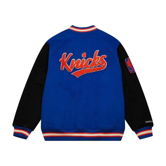 Jackets and Outerwear Men Mitchell and Ness Team Legacy Varsity Jacket New York Knicks Jackets and Outerwear Men Mitchell and Ness Team Legacy Varsity Jacket New York Knicks
