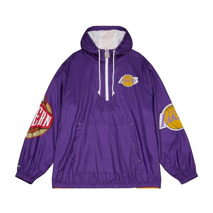 Jackets and Outerwear Men Mitchell and Ness Team OG 20 Anorak Windbreaker Los Angeles Lakers Jackets and Outerwear Men Mitchell and Ness Team OG 20 Anorak Windbreaker Los Angeles Lakers