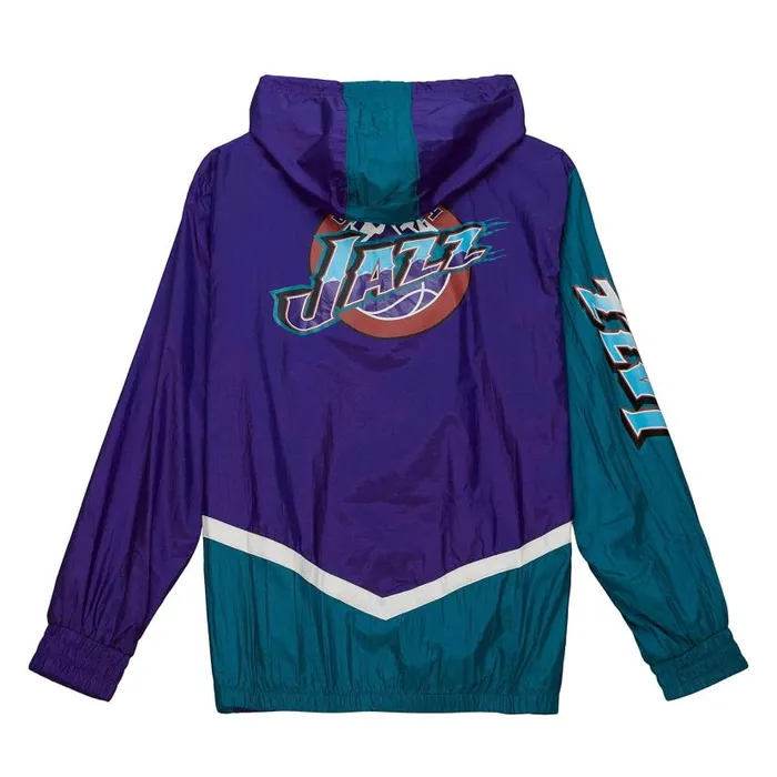 Jackets and Outerwear Men Mitchell and Ness Undeniable Full Zip Windbreaker Utah Jazz Jackets and Outerwear Men Mitchell and Ness Undeniable Full Zip Windbreaker Utah Jazz