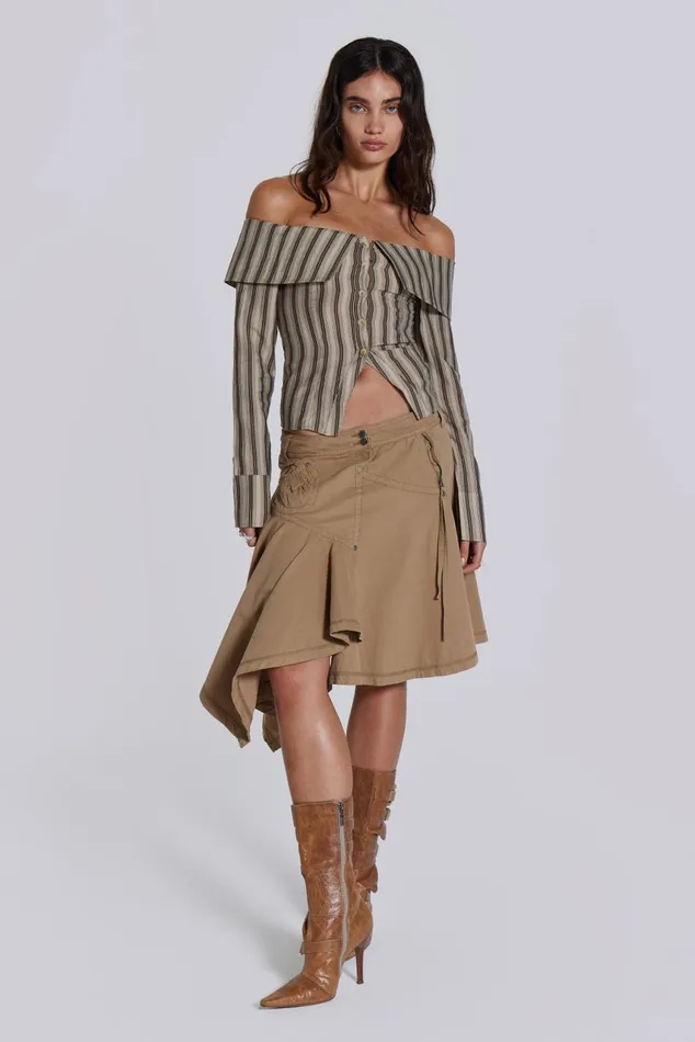 Jaded London Bandeau Tops Emra Off The Shoulder Shirt 8211 Women