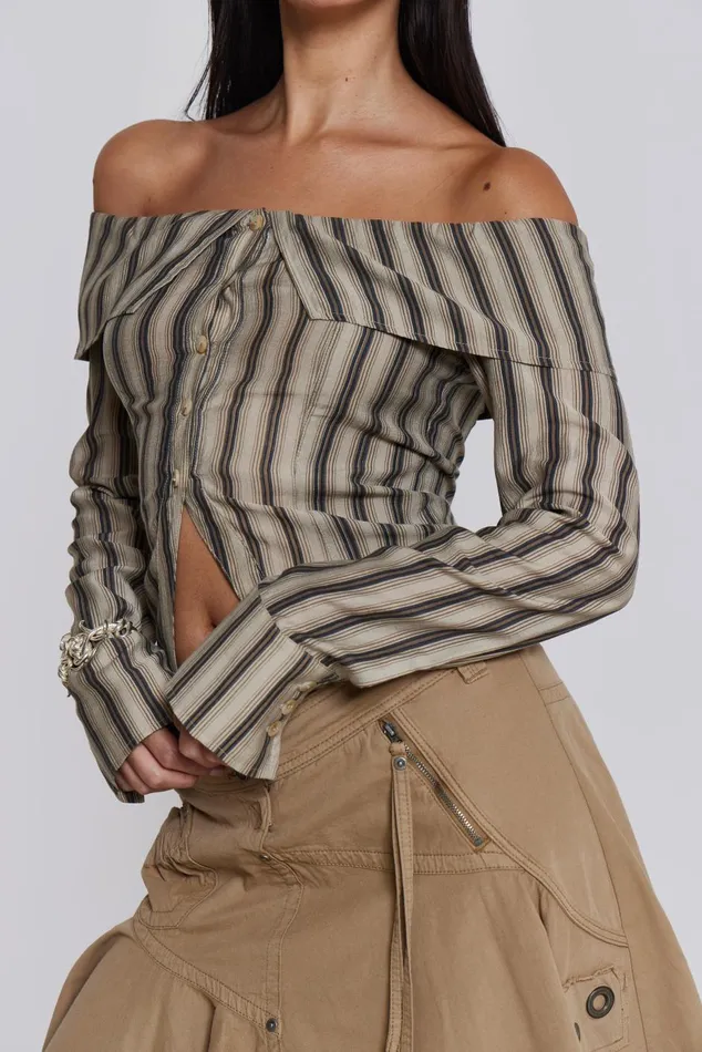 Jaded London Bandeau Tops Emra Off The Shoulder Shirt 8211 Women