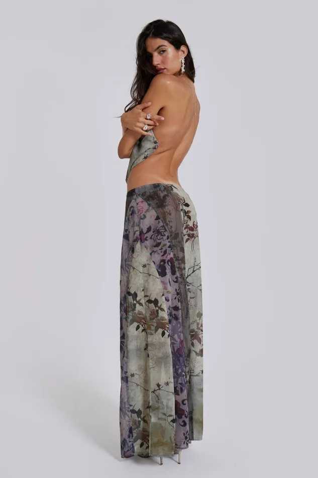 Jaded London CoOrds Floral Panelled Maxi Skirt 8211 Women